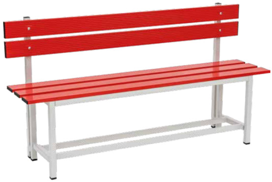 PANCA SMONTATA CON DOGHE IN LEGNO COMPLETA DI SCHIENALE